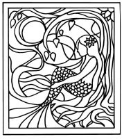 mermaid stained glass